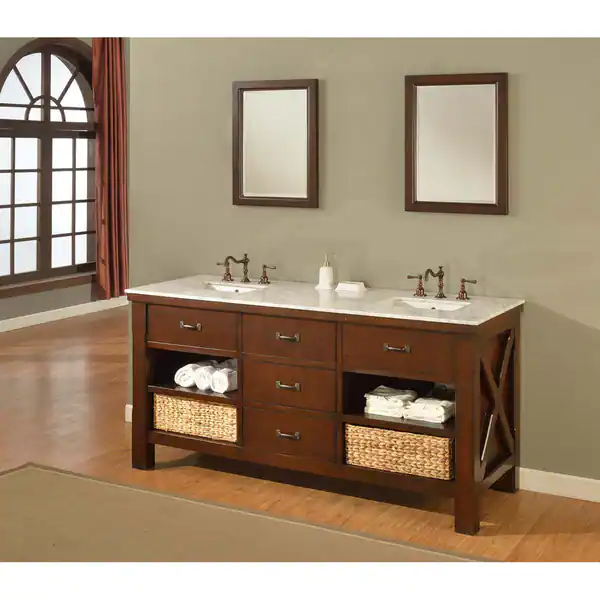 Direct Vanity Sink 70-inch Espresso Xtraordinary Spa Double Vanity Sink Cabinet