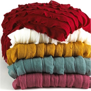 Soft and Cozy Ruffled Design 50 x 60-inch Throw Blanket