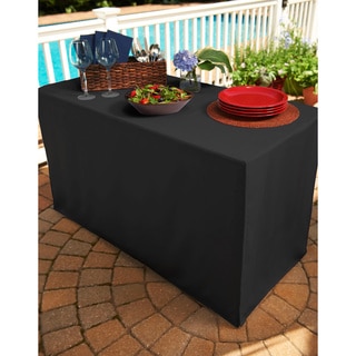 Black Folding Table Tablecloth