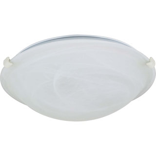 Nuvo 1-light Textured White Clips 13-inch Flush Mount