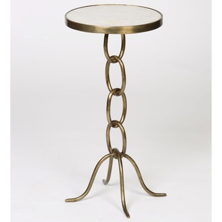 Small Chain Link End Table with Granite Top