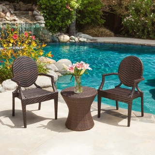 Adriana PE Wicker 3-peice Outdoor Set by Christopher Knight Home