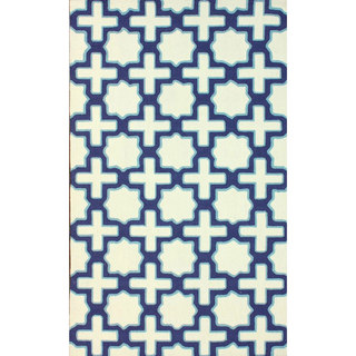 nuLOOM Handmade Marrakesh Trellis Abstract Ivory Wool Rug (5' x 8')
