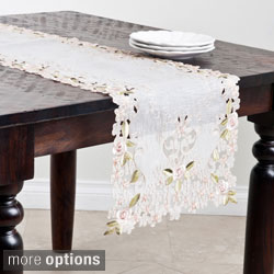 Embroidered and Cutwork Table Runner or Topper