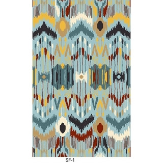 Safavieh Hand-woven Sumak Blue Wool Rug (4' x 6')