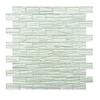 SomerTile 12.25 x 12.25-inch Arbor Subway White Glass Mosaic Wall Tile (Case of 10)