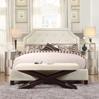 Grace Button Tufted Arched Bridge Upholstered King Bed by INSPIRE Q