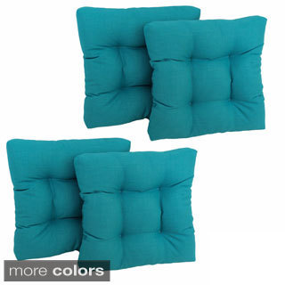 Blazing Needles 19-inch Spun Poly Chair/ Rocker Outdoor Cushions (Set of 4)