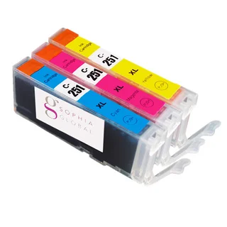 Sophia Global Compatible Canon CLI-251XL Cyan, Magenta, Yellow Ink Cartridges (Pack of 3)