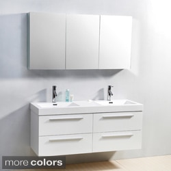 Virtu USA Finley 54-Inch Double Sink Bathroom Vanity Set