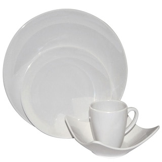 White Melamine 4-piece Dinnerware Set