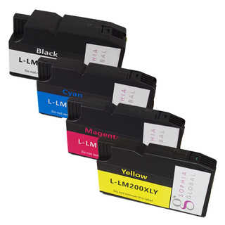 Sophia Global Lexmark 200XL Compatible Black, Cyan, Magenta, Yellow Ink Cartridges (Pack of 4)