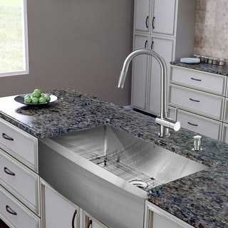 Vigo All-in-one 36-inch Farmhouse Stainless Steel Kitchen Sink and Faucet Set