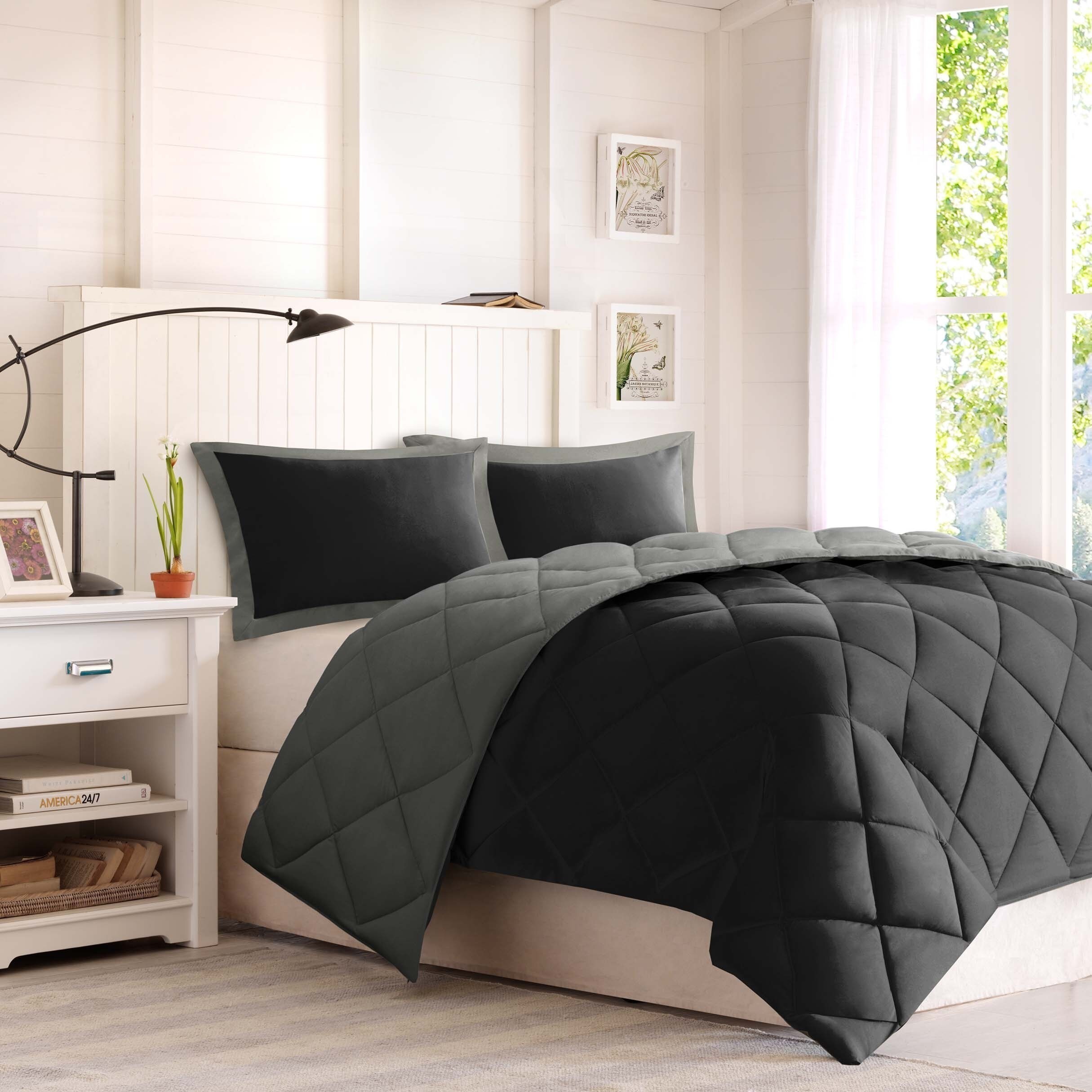 Madison Park Essentials Windsor Reversible Down Alternative Comforter Mini Set with 3M Stain Resistant Treatment