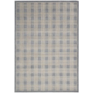 kathy ireland Hollywood Shimmer Americana Mission Craft Blue Area Rug by Nourison (7'9 x 10'10)