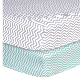 Trend Lab Chevron Flannel Crib Sheets (Pack of 2)