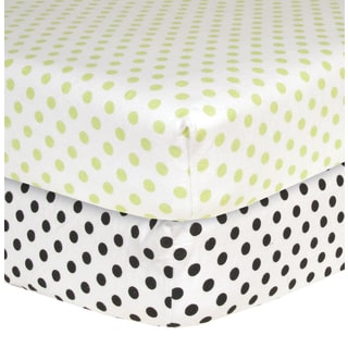 Trend Lab Polka Dot Flannel Crib Sheets (Pack of 2)