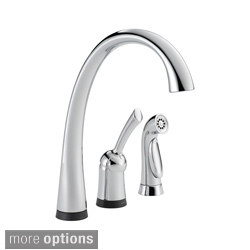 Delta Pilar Single Handle Kitchen Faucet with Touch2O? Technology and Side Spray