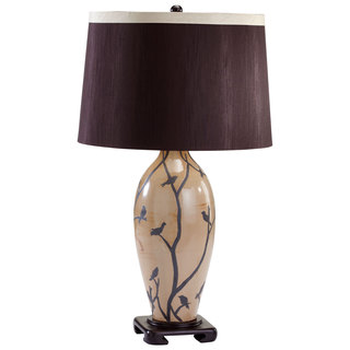 Cyan Design 'Beijing' Tan Bird and Branch Ceramic Table Lamp