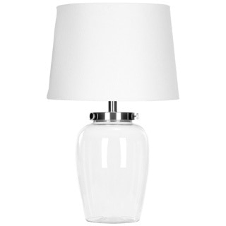 Safavieh Lighting 22.5-inch Evan Clear Glass Table Lamp