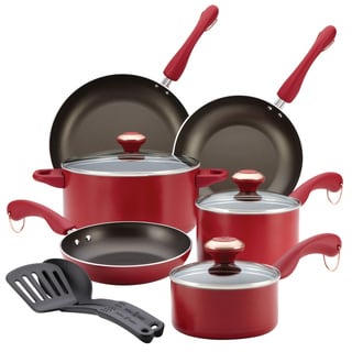 Paula Deen Signature Dishwasher Safe Nonstick 11-piece Red Cookware Set