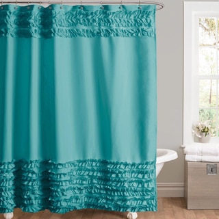 Lush Decor Skye Turquoise Shower Curtain