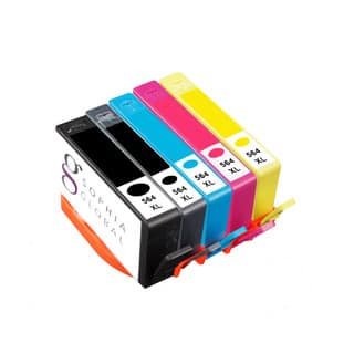 Sophia Global Compatible HP 564XL Black, Photo Black, Cyan, Magenta, Yellow Ink Cartridges (Pack of 5)