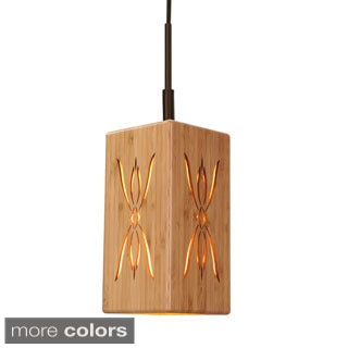 Light House 1-Light Symmetry Bamboo Mini Pendant