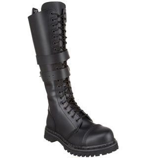 Demonia Men's 'Predator-1' Black Knee-high Lace-up Boots