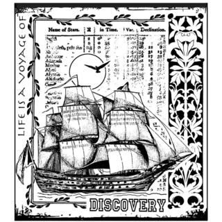 Crafty Individuals Unmounted Rubber Stamp 4.75 X7 Pkg - Voyage Of Discovery