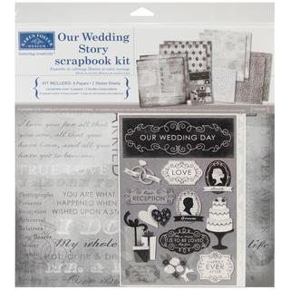 Our Wedding Story Scrapbook Page Kit 12 X12 -