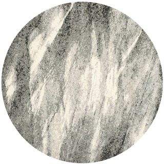 Safavieh Retro Modern Abstract Grey/Ivory Rug (8' Round)