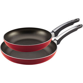 Farberware High Performance Nonstick Aluminum 9-inch and 11-inch 2-piece Red Skillet Set