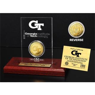 Georgia Tech Gold Coin Etched Acrylic
