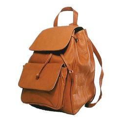 David King Leather 327 Laptop Backpack Tan