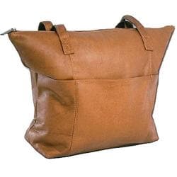 Women's David King Leather 543 Shopping Bag Tan