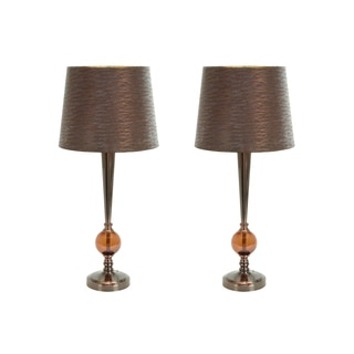 Casa Cortes 28-inch Amber Metallic Table Lamp (Set of 2)