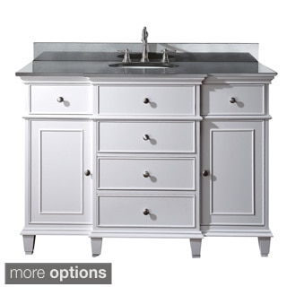 Avanity Windsor 48-inch Single Vanity in White Finish with Sink and Top