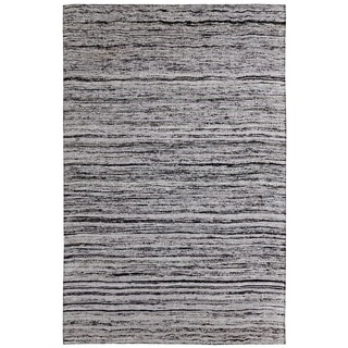 Hand-tufted Loft Multicolored and Silver Variegated Stripe Rug (5' x 8')