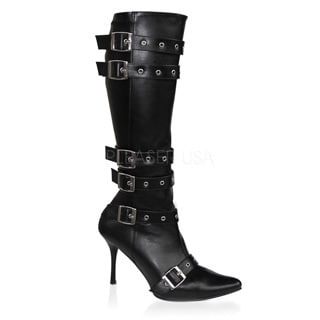 Funtasma Women's Spicy-138' Black Mid-calf Eyelet Strap Boots