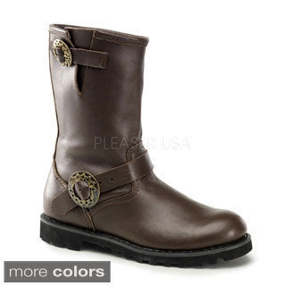 Demonia Men's 'Steam' Leather Mid-calf Steampunk Boots