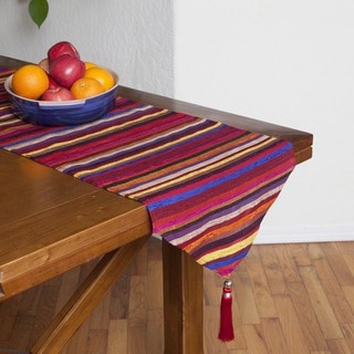 Handcrafted Multi-stripe Table Runner (Morocco)