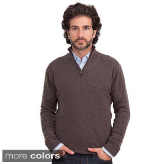 Luigi Baldo Italian Made Men's Cashmere 1/4 Zip Sweater