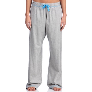 Leisureland Women's Grey Cotton Knit Pajama Pants