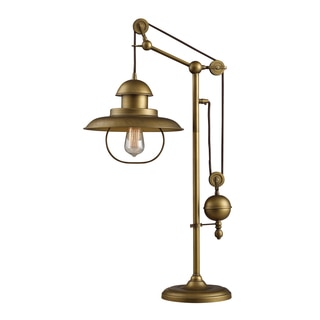 Farmhouse 1-light Antique Brass Table Lamp