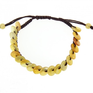 Handmade Yellow Jade Bracelet (China)