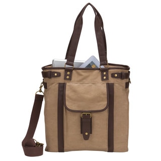 American Casual Collection Canvas Laptop/ Tablet Shoulder Tote Bag