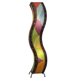 Large Multi-colored Wave Floor Lamp , Handmade in Philippines