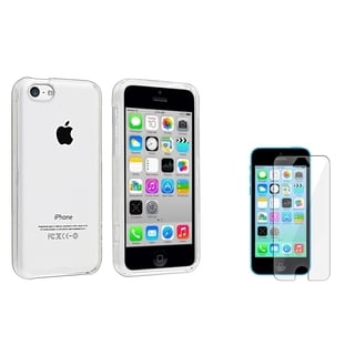 INSTEN Clear Snap-on Phone Case/ Screen Protector for Apple iPhone 5/ 5C/ 5S/ SE
