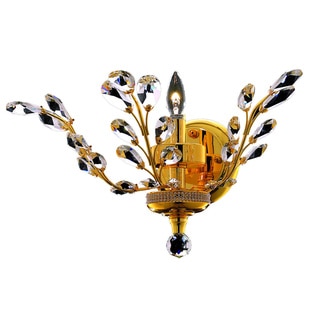 Somette Bern Royal Cut Crystal and Gold 1-light Wall Sconce